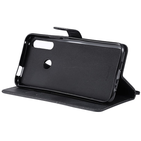 For Huawei Honor 9X (Global) /  P Smart Z / Y9 Prime 2019 / Enjoy 10 Plus Case Solid Color Leather Mobile Cover Wallet Stand with Strap