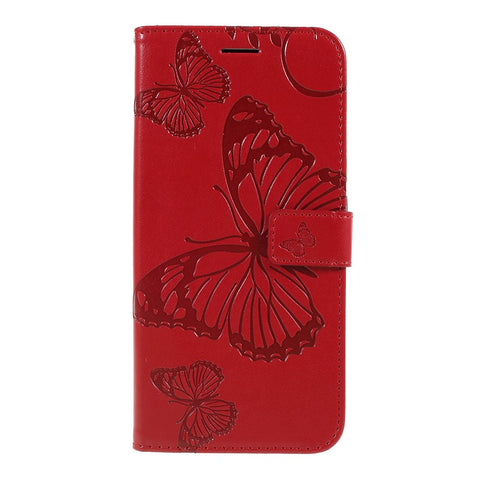 For Huawei Honor 9X (Global) / P Smart Z / Y9 Prime 2019 / Enjoy 10 Plus Wallet Case Floral Butterfly Imprinted Leather Phone Cover Stand