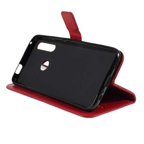 For Huawei Honor 9X (Global) / P Smart Z / Y9 Prime 2019 / Enjoy 10 Plus Wallet Case Floral Butterfly Imprinted Leather Phone Cover Stand