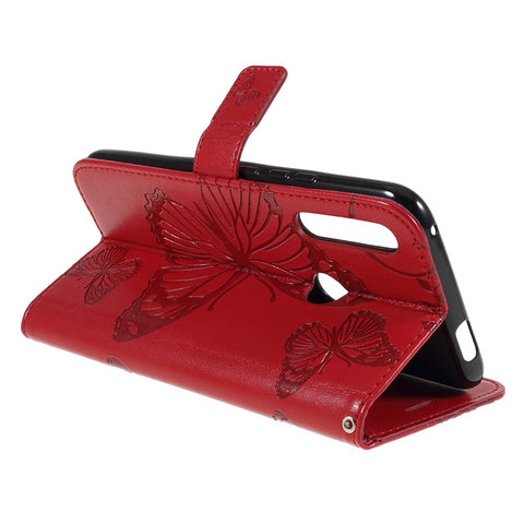 For Huawei Honor 9X (Global) / P Smart Z / Y9 Prime 2019 / Enjoy 10 Plus Wallet Case Floral Butterfly Imprinted Leather Phone Cover Stand