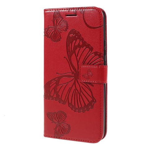 For Huawei Honor 9X (Global) / P Smart Z / Y9 Prime 2019 / Enjoy 10 Plus Wallet Case Floral Butterfly Imprinted Leather Phone Cover Stand