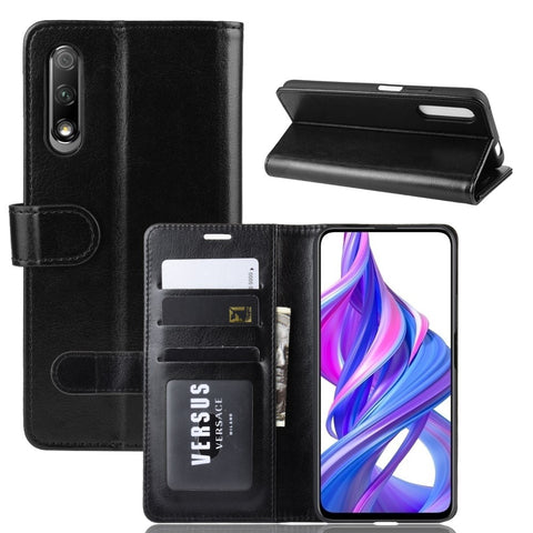 Crazy Horse Wallet Leather Wallet Stand Phone Case for Huawei Y9s / P Smart Pro 2019 / Honor 9X (For China) / 9X Pro