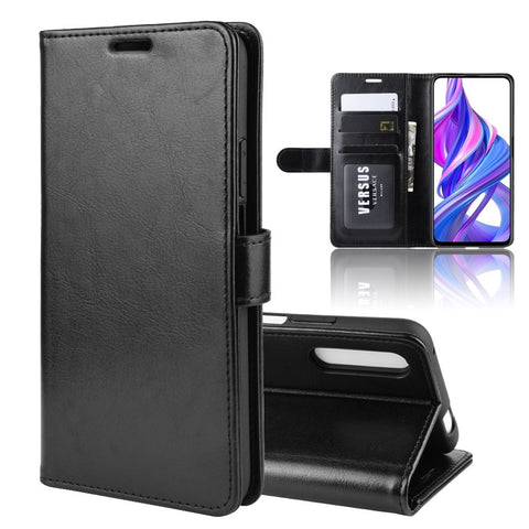 Crazy Horse Wallet Leather Wallet Stand Phone Case for Huawei Y9s / P Smart Pro 2019 / Honor 9X (For China) / 9X Pro
