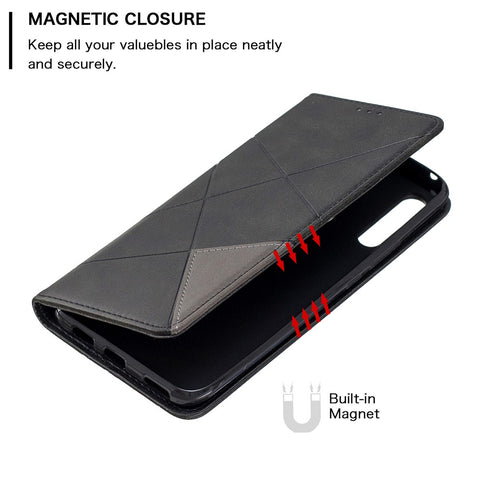 Geometric Pattern Leather Card Holder Protective Case for Huawei Honor 9X (Global) /  P Smart Z / Y9 Prime 2019 / Enjoy 10 Plus