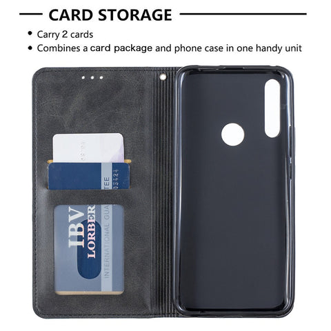 Geometric Pattern Leather Card Holder Protective Case for Huawei Honor 9X (Global) /  P Smart Z / Y9 Prime 2019 / Enjoy 10 Plus
