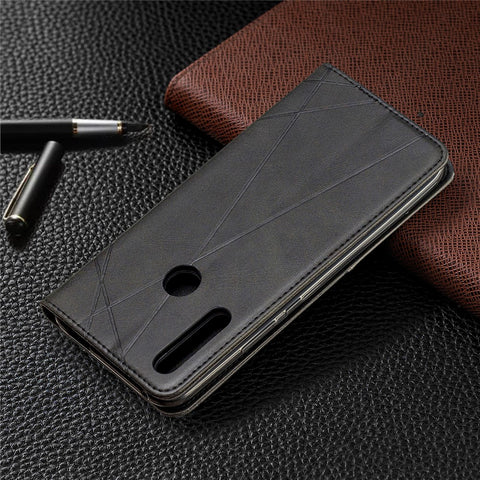 Geometric Pattern Leather Card Holder Protective Case for Huawei Honor 9X (Global) /  P Smart Z / Y9 Prime 2019 / Enjoy 10 Plus