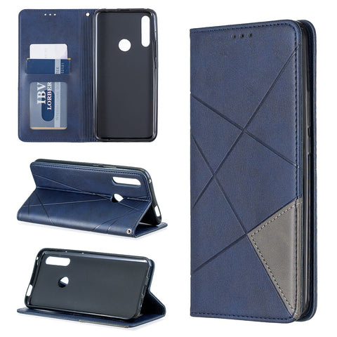 Geometric Pattern Leather Card Holder Protective Case for Huawei Honor 9X (Global) /  P Smart Z / Y9 Prime 2019 / Enjoy 10 Plus