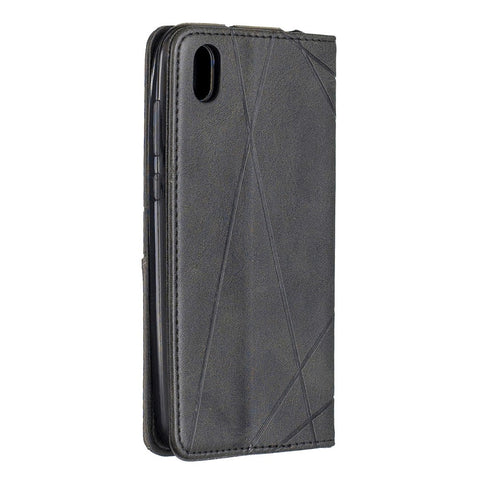 Geometric Pattern Leather Card Holder Case for Huawei Y5 (2019) / Honor 8S