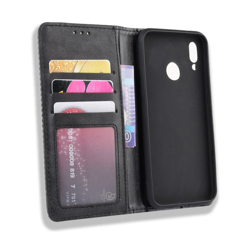Vintage Style Magnetic Leather Wallet Protective Cell Phone Cover Case for Huawei P20 Lite (2018) / Nova 3e