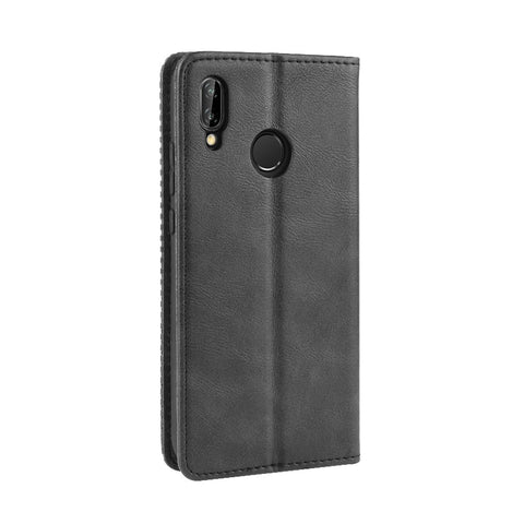 Vintage Style Magnetic Leather Wallet Protective Cell Phone Cover Case for Huawei P20 Lite (2018) / Nova 3e