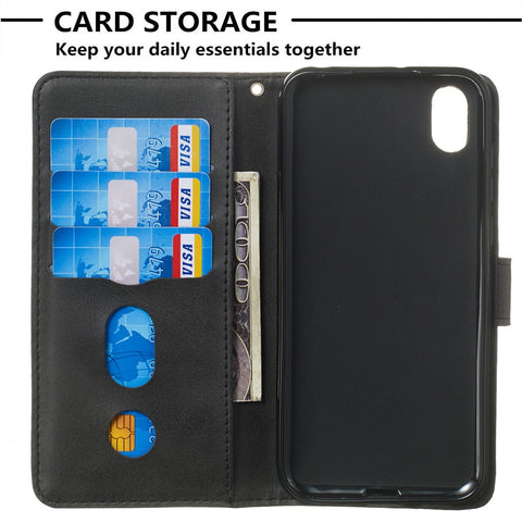 Zipper Wallet Leather Stand Phone Casing for Huawei Y5 (2019) / Honor 8S