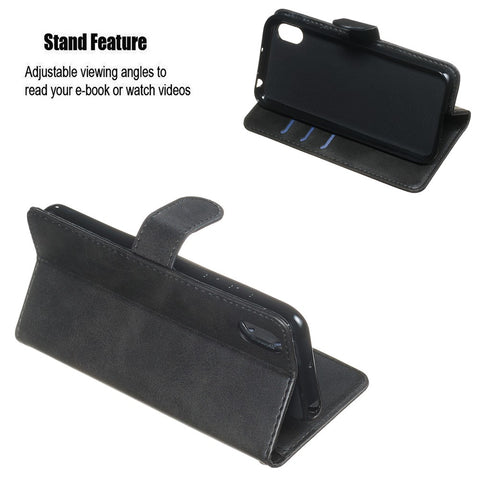 Zipper Wallet Leather Stand Phone Casing for Huawei Y5 (2019) / Honor 8S