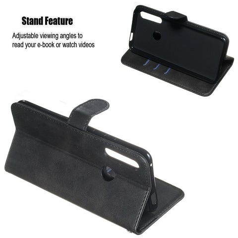 Zipper Pocket Flip Leather Wallet Case for Huawei Honor 9X (Global)/ P Smart Z/Y9 Prime/ Enjoy 10 Plus