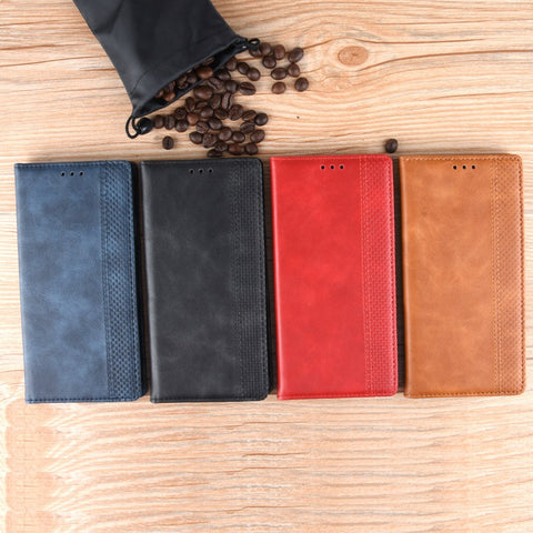 Retro PU Leather Wallet Stand Phone Cover Casing for Huawei P20