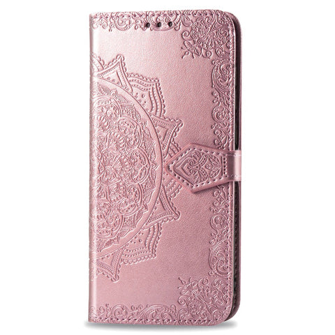 Embossed Mandala Flower Leather Wallet Phone Case for Huawei Honor 9X (Global)/ Y9 Prime 2019 / Enjoy 10 Plus