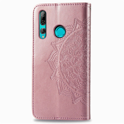 Embossed Mandala Flower Leather Wallet Phone Case for Huawei Honor 9X (Global)/ Y9 Prime 2019 / Enjoy 10 Plus