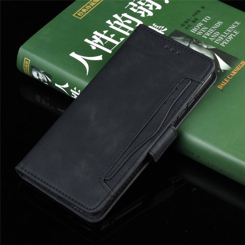 Leather Wallet Stand Phone Cover Case with Multiple Card Slots for Huawei Y5 (2019) / Honor 8S