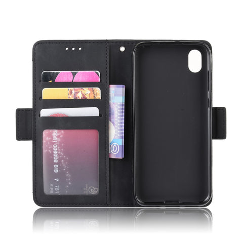 Leather Wallet Stand Phone Cover Case with Multiple Card Slots for Huawei Y5 (2019) / Honor 8S