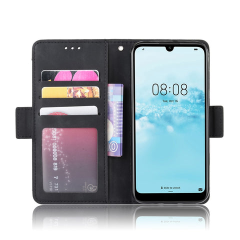 Leather Wallet Stand Phone Cover Case with Multiple Card Slots for Huawei Y5 (2019) / Honor 8S