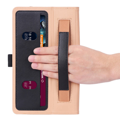 Leather Stand Card Holder Tablet Case with Elastic Band for Huawei MediaPad M6 8.4-inch