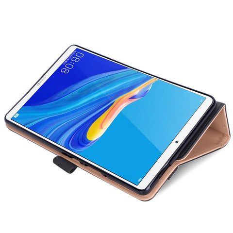 Leather Stand Card Holder Tablet Case with Elastic Band for Huawei MediaPad M6 8.4-inch
