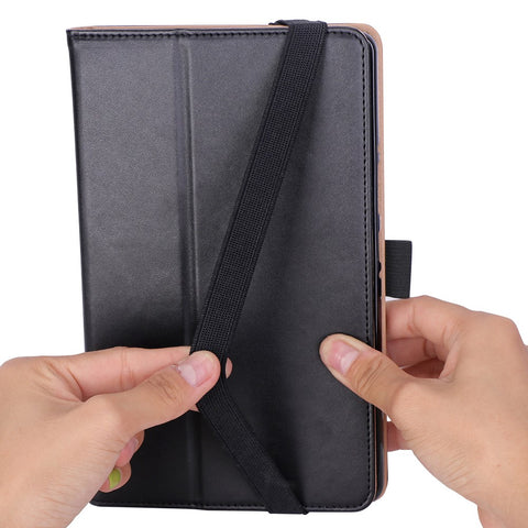 Leather Stand Card Holder Tablet Case with Elastic Band for Huawei MediaPad M6 8.4-inch