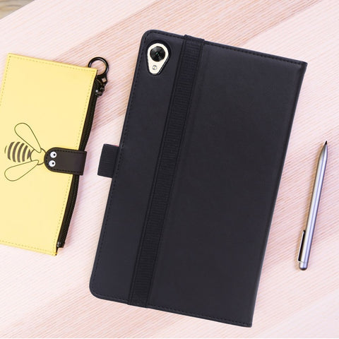 Leather Stand Card Holder Tablet Case with Elastic Band for Huawei MediaPad M6 8.4-inch