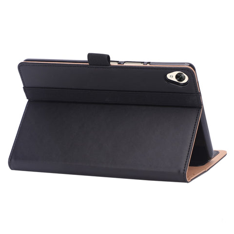 Leather Stand Card Holder Tablet Case with Elastic Band for Huawei MediaPad M6 8.4-inch