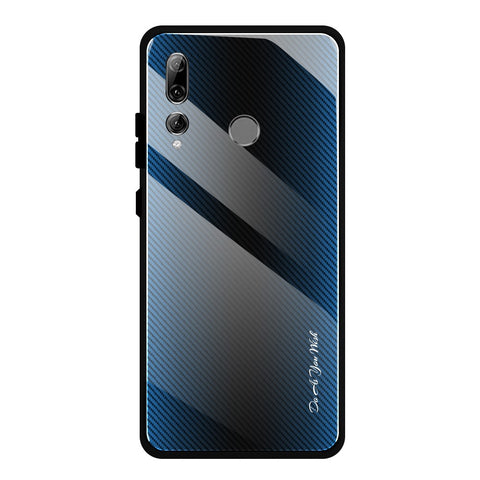 Texture Gradient Tempered Glass Back Phone Cover for Huawei P Smart Plus 2019/Enjoy 9s