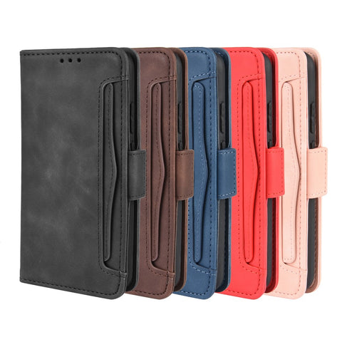 For Huawei P20 Lite (2018)/Nova 3e Protective Shell Leather Wallet Stand with Multiple Card Slots Phone Case