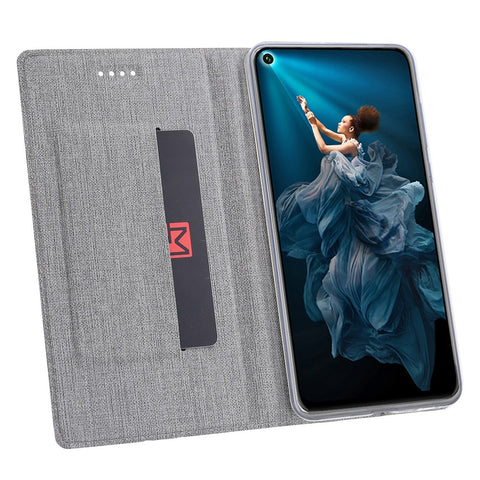VILI DMX Cross Texture Leather Stand Case with Card Slot for Huawei Honor 20 Pro