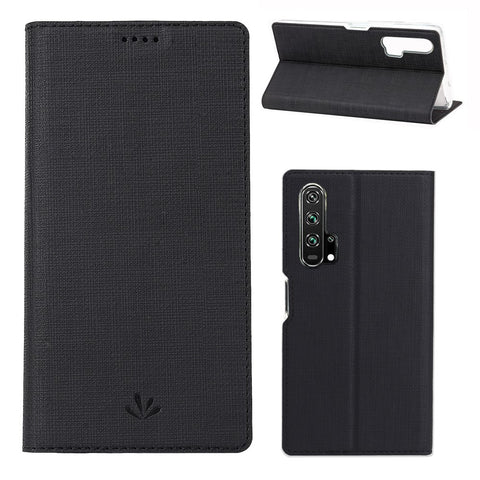 VILI DMX Cross Texture Leather Stand Case with Card Slot for Huawei Honor 20 Pro