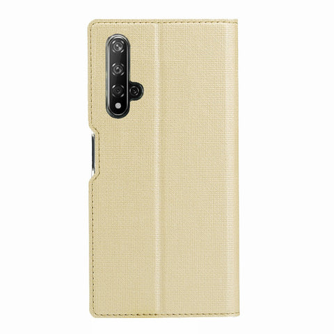 VILI DMX Cross Texture Leather Stand Cover with Card Slot for Huawei Honor 20 / nova 5T
