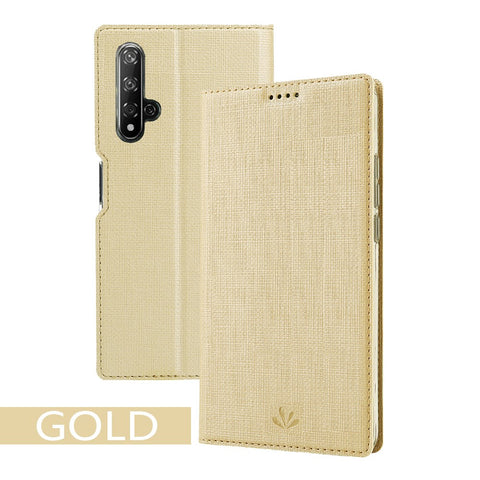 VILI DMX Cross Texture Leather Stand Cover with Card Slot for Huawei Honor 20 / nova 5T