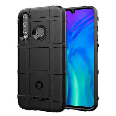 Shock-proof Rugged Square Grid Texture TPU Case for Huawei Honor 20 Lite
