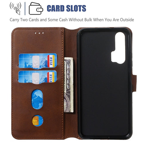 Classic Wallet Leather Stand Phone Protective Cover for Huawei Honor 20 Pro / Honor 20 / Nova 5T
