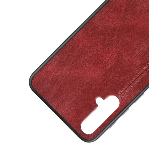 Leather Coated PC + TPU Hybrid Phone Case for Huawei Nova 5 Pro / Nova 5
