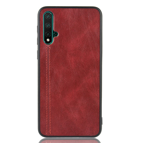 Leather Coated PC + TPU Hybrid Phone Case for Huawei Nova 5 Pro / Nova 5