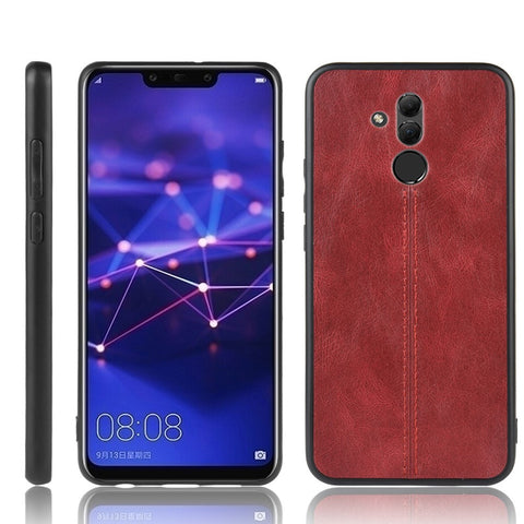 PU Leather Coated PC + TPU Cell Phone Shell for Huawei Mate 20 Lite/Maimang 7