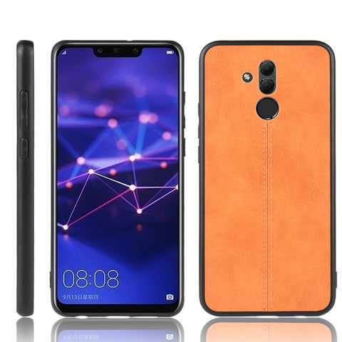 PU Leather Coated PC + TPU Cell Phone Shell for Huawei Mate 20 Lite/Maimang 7