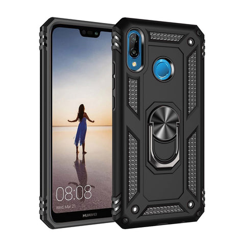 Hybrid PC TPU Kickstand Armor Phone Shell for Huawei P20 Lite (2018) / Nova 3e (China)