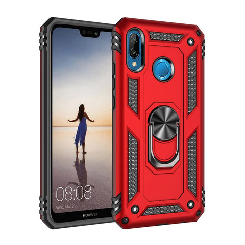 Hybrid PC TPU Kickstand Armor Phone Shell for Huawei P20 Lite (2018) / Nova 3e (China)