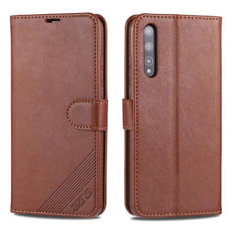 AZNS Leather Wallet Case with Stand for Huawei Enjoy 10s/Honor 20 Lite