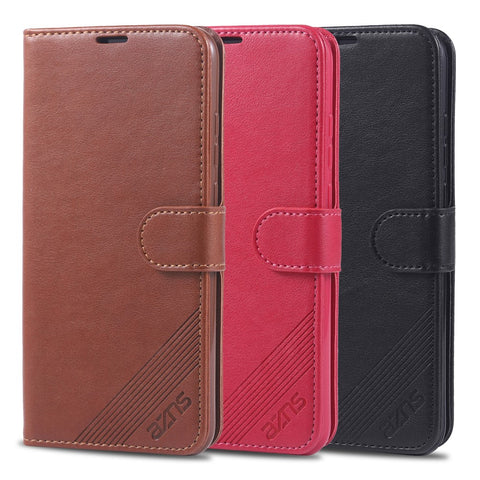 AZNS Leather Wallet Case with Stand for Huawei Enjoy 10s/Honor 20 Lite