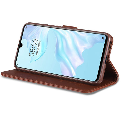 AZNS Leather Wallet Case with Stand for Huawei Enjoy 10s/Honor 20 Lite
