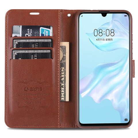 AZNS Leather Wallet Case with Stand for Huawei Enjoy 10s/Honor 20 Lite
