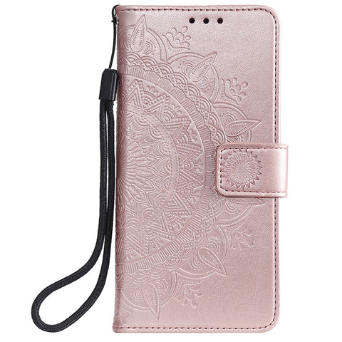 Imprint Flower Leather Wallet Case for Huawei P40