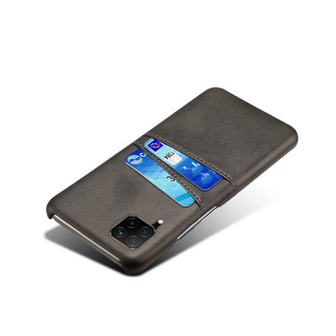 KSQ PU Leather Coated PC Shell with Double Card Slots for Huawei P40 lite/Nova 7i/Nova 6 SE