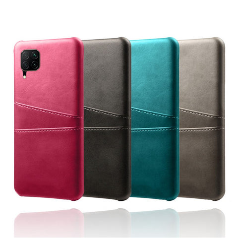 KSQ PU Leather Coated PC Shell with Double Card Slots for Huawei P40 lite/Nova 7i/Nova 6 SE
