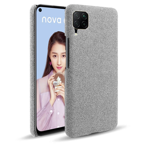 KSQ Cloth Coated Hard Plastic Phone Casing for Huawei P40 lite/nova 6 SE/Nova 7i
